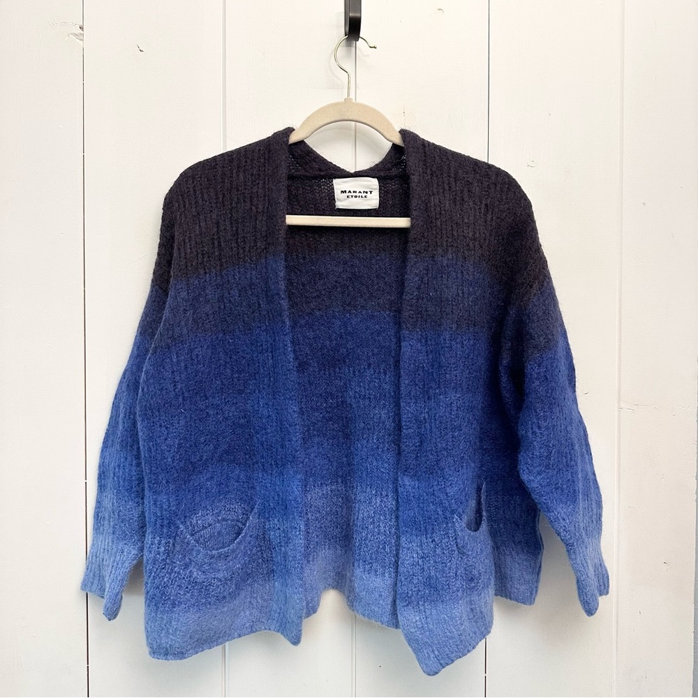 Isabel Marant Etoile Dana Cardigan In Navy Size 2 - Picture 5 of 11